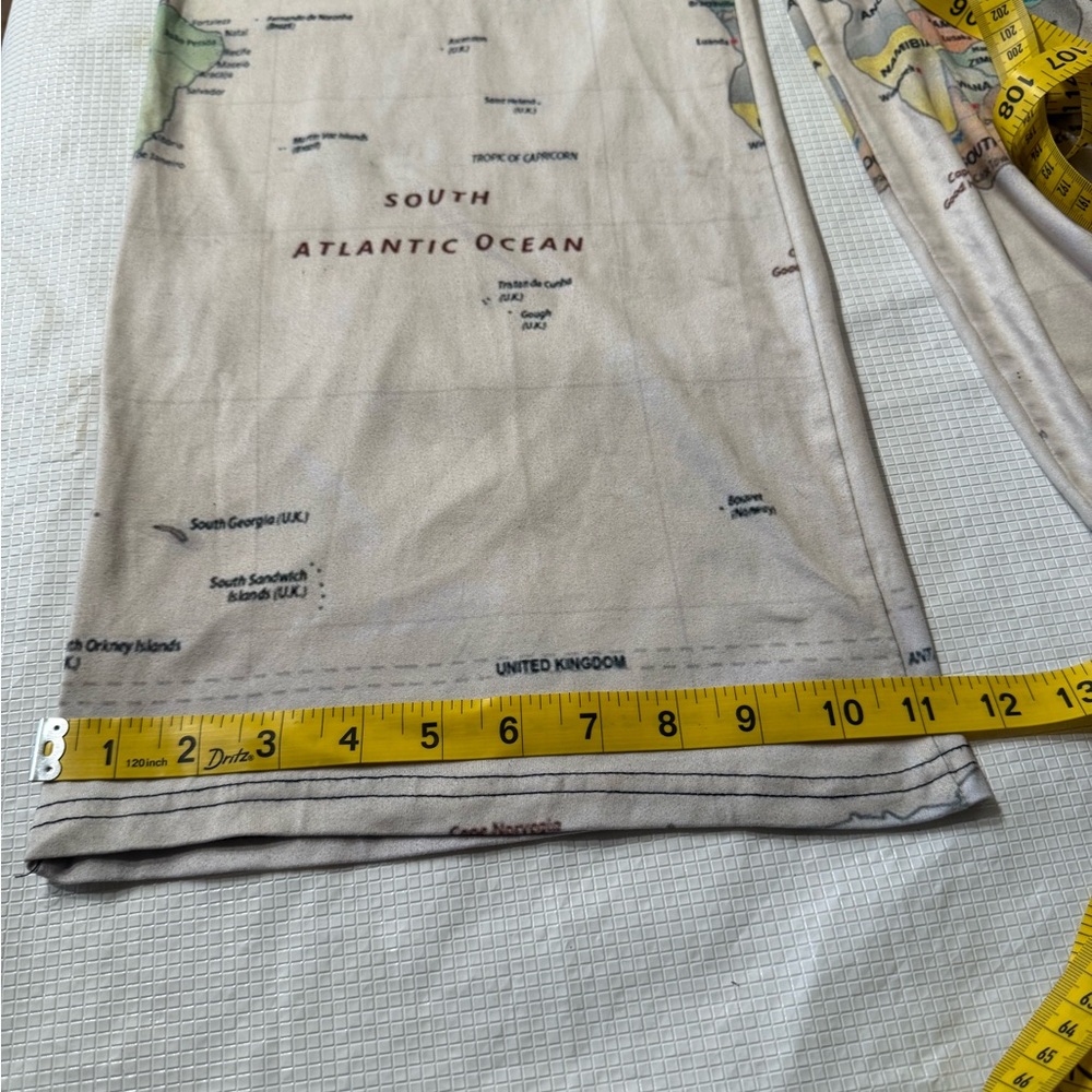 Vintage Map Print Wide-Leg Pants - Picture 8 of 9